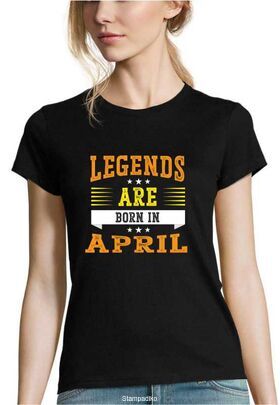 Μπλούζα "Legends Are Born in April" - Birthday Series - DTF Print
