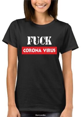 Μπλουζάκι με στάμπα Fuck Corona Virus