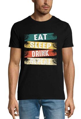 Μπλούζα με στάμπα  Eat Sleep Drink Repeat-T shirt