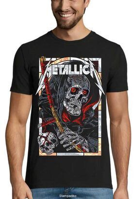 Heavy metal t-shirt με στάμπα Metallica Death Reaper