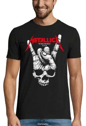 Heavy metal t-shirt με στάμπα Metallica WorldWired Tour
