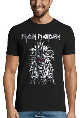 Heavy metal t-shirt με στάμπα Iron Maiden First Album Track list V.3.
