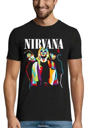 Rock t-shirt με στάμπα Nirvana Band