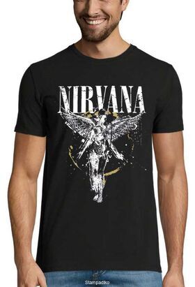 Rock t-shirt με στάμπα Nirvana In Utero