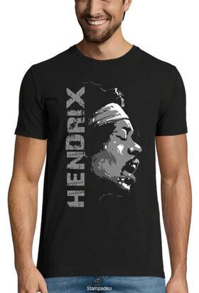 Rock t-shirt με στάμπα Jimi Hendrix Guitar Legend
