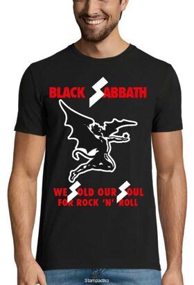 Heavy metal t-shirt με στάμπα Black Sabbath We Sold Our Soul