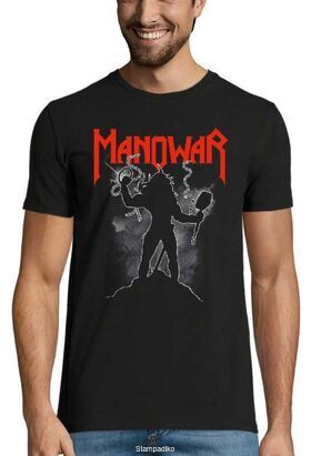 Heavy metal t-shirt με στάμπα Manowar Warriors of the world