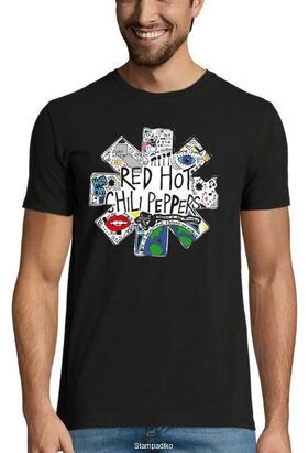 Rock t-shirt με στάμπα Red Hot Chili Peppers New Design