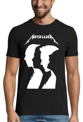 Heavy metal t-shirt με στάμπα Metallica Band Silhouette
