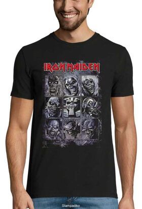 Heavy metal t-shirt με στάμπα Iron Maiden T Shirt Nine Eddies Montage Killers Logo