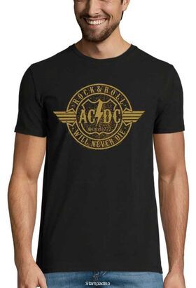 Rock t-shirt με στάμπα AC/DC - Rock & Roll Will Never Die