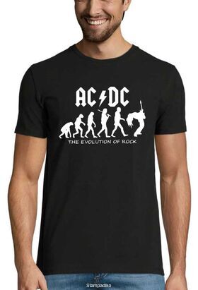 Rock t-shirt με στάμπα AC/DC The Evolution of Rock