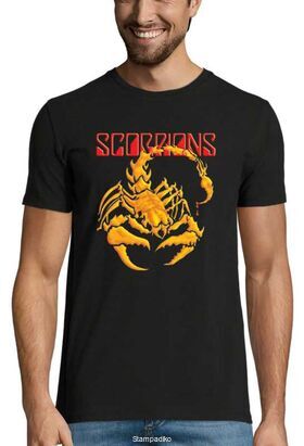 Rock t-shirt με στάμπα Scorpions Golden