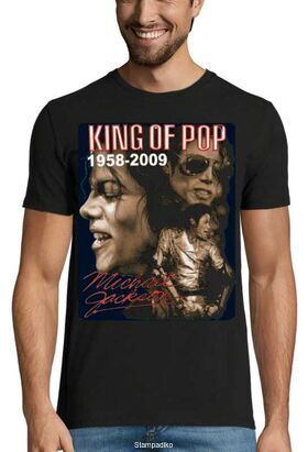 Μπλούζα με στάμπα Michael Jackson Kings of Pop 1958-2009