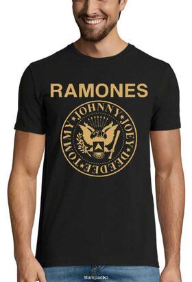 Rock t-shirt με στάμπα Ramones Tommy Johnny Joey Dee dee T-Shirt