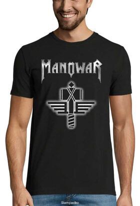 Heavy metal t-shirt με στάμπα Manowar Sign Of The Hammer