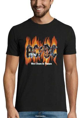 Rock t-shirt με στάμπα AC/DC Shot Down in Flames