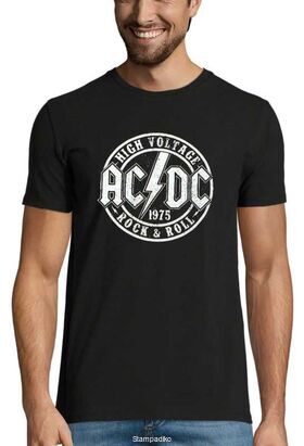 Rock t-shirt με στάμπα AC/DC High Voltage Official Rock n Roll