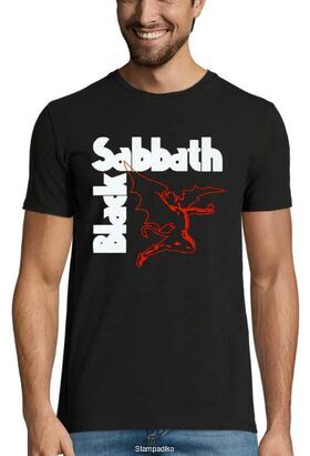Heavy metal t-shirt με στάμπα Black Sabbath Flying Devil