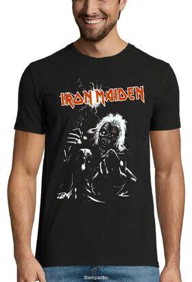 Heavy metal t-shirt με στάμπα Iron Maiden A Real Live Dead One