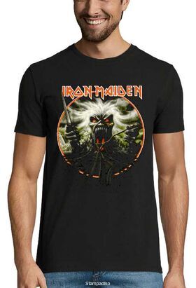 Heavy metal t-shirt με στάμπα Iron Maiden California Highway