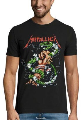 Heavy metal t-shirt με στάμπα Metallica Don't Tread On Me
