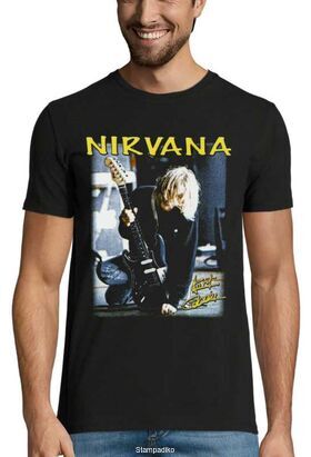 Rock t-shirt με στάμπα Nirvana Kurt Cobain