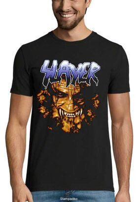 Μπλούζα  t-shirt με στάμπα Slayer Flaming Face T-Shirt – Heavy Metal Band Tee