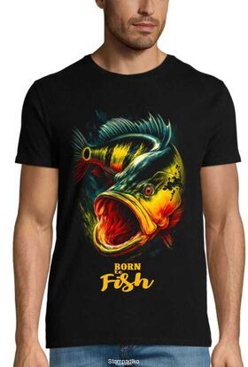 Μπλούζα T-Shirt με στάμπα ψαρέματος Fierce Fish Art Born To Fish
