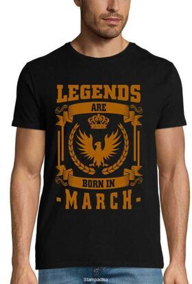 Μπλούζα «Legends are born in March» - Golden Eagle Emblem