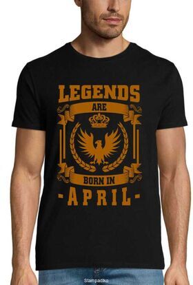 Μπλούζα "Legends Are Born in April" - Phoenix Edition - DTF Print