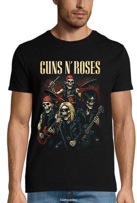 Μπλούζα με στάμπα Guns N' Roses "Skeleton Band" - Hard Rock Edition
