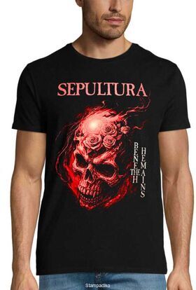 Μπλούζα με στάμπα Sepultura Thrash Metal - Beneath the Remains Skull Design