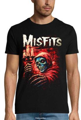 Μπλούζα με στάμπα Misfits Horror Punk - Crimson Ghost Candlelit Skull Design