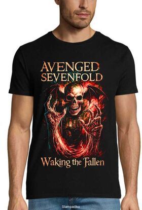 Μπλούζα Avenged Sevenfold Waking the Fallen - Red/Orange DTF Στάμπα