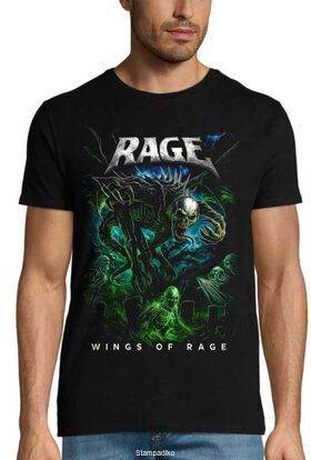 Rage "Wings of Rage" Heavy Metal T-shirt - Μαύρο