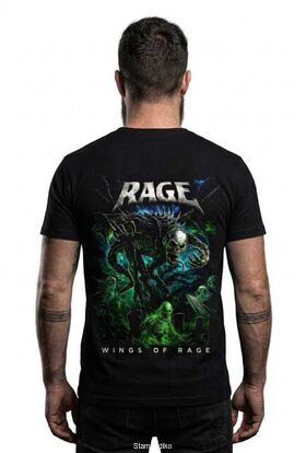 Rage "Wings of Rage" Heavy Metal T-shirt - Μαύρο