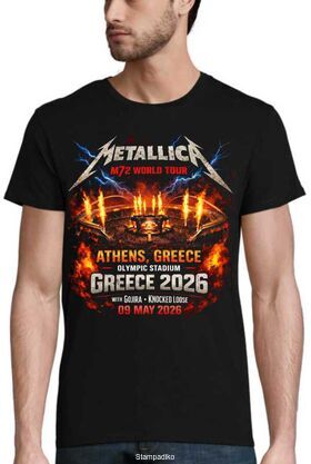 Μπλούζα με στάμπα Metallica M72 World Tour 2026 - Athens Greece (Olympic Stadium)