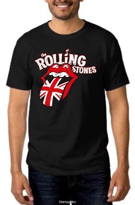 Rock Black t-shirt Rolling Stones