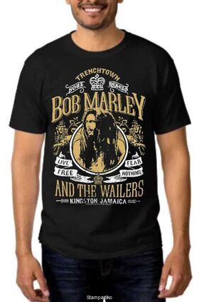 Rock t-shirt με στάμπα Bob Marley and The Wailers