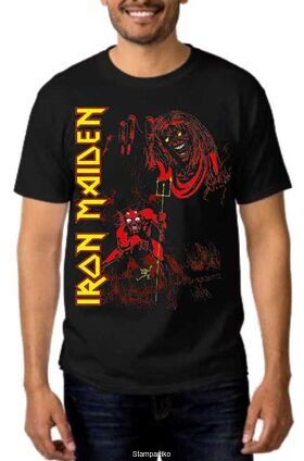 Heavy metal t-shirt με στάμπα Iron Maiden Number of the Beast