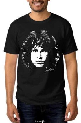 Rock t-shirt με στάμπα Jim Morrison Day destroys the night, night divides the day