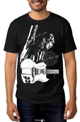 Rock t-shirt Black με στάμπα AC/DC Stiff Upper Lip