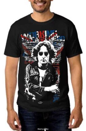 Rock t-shirt Black John Lennon The beatles