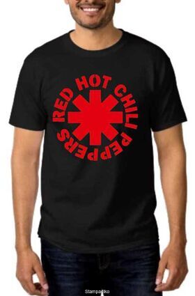 Rock t-shirt Black με στάμπα Red Hot Chili Peppers