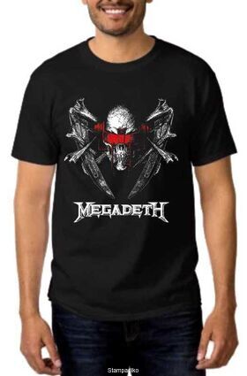 Rock t-shirt Black Megadeth Blood Of Heroes