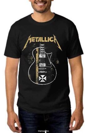 Rock t-shirt Metallica James Hetfield Gibson Guitar