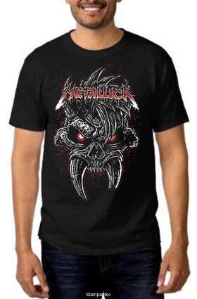 Heavy Metal Black t-shirt Metallica Scary Guy