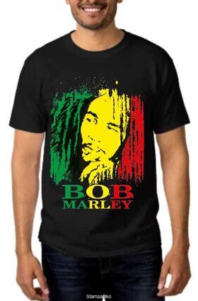 Rock t-shirt με στάμπα Bob Marley One Love