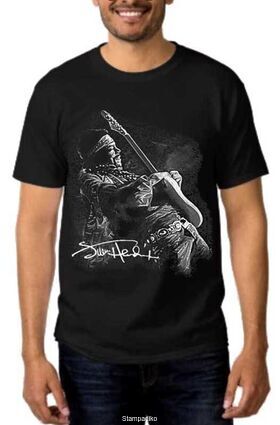 Rock t-shirt με στάμπα Jimi Hendrix